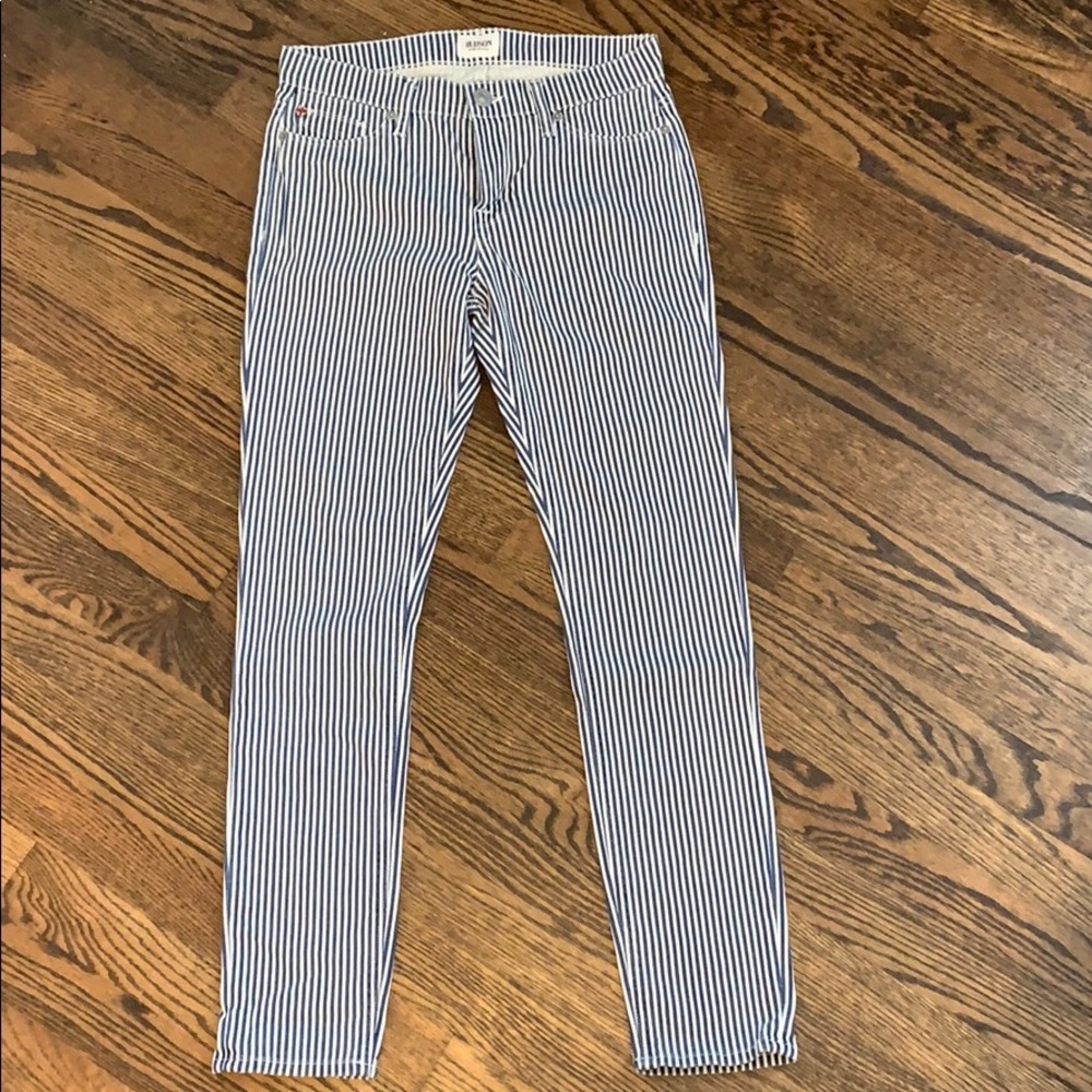 Hudson blue pinstripe skinny jeans